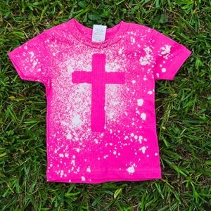 Bleached cross baby tshirt
